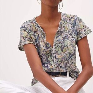 Pilcro Spliced-Neck Tee  Size Small